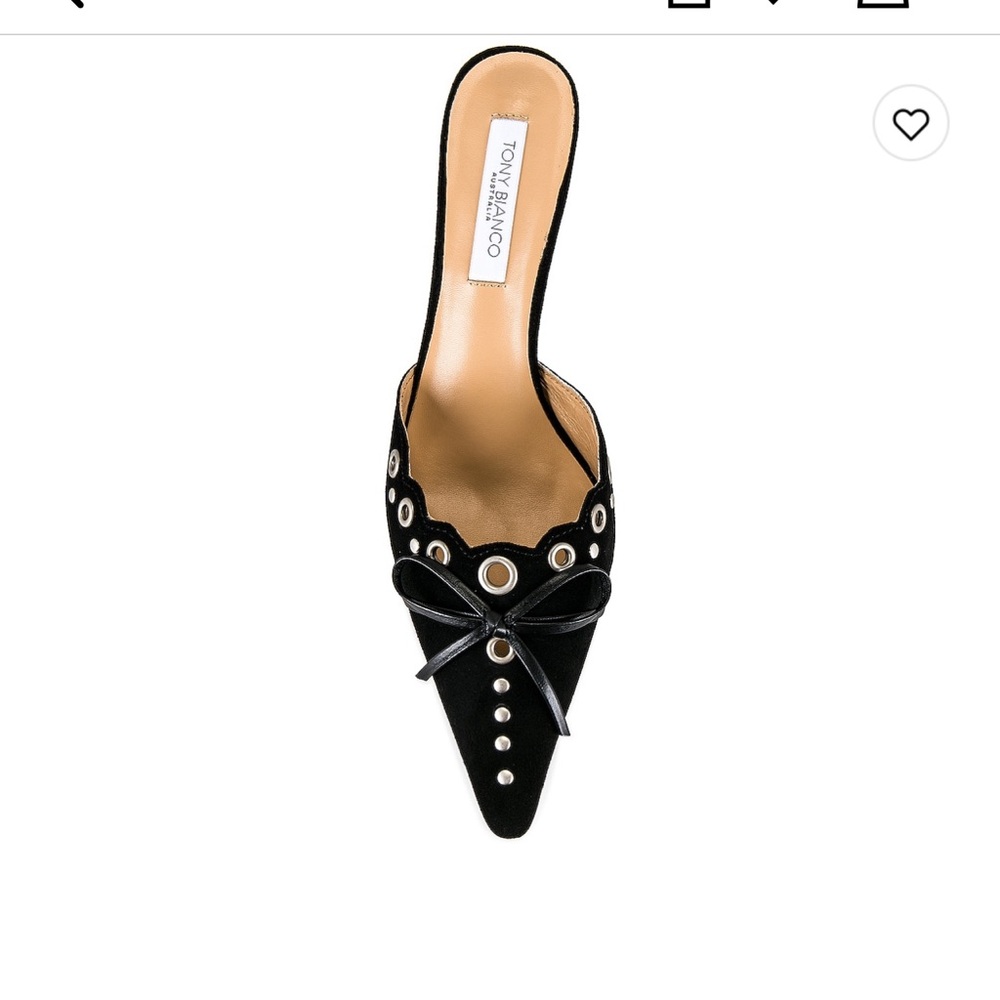 NWT Tony Bianco Shae Mule In Black Suede